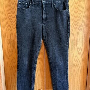 Madewell Mid-Rise Perfect Vintage Jeans - Straight leg, black, size 31